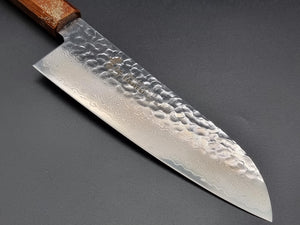 Sakai Takayuki VG10 33 Layer Hammered Damascus 170mm Santoku with Special Handle - The Sharp Chef