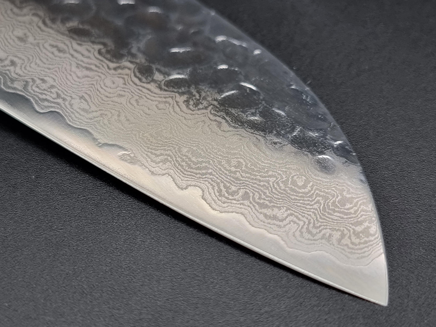 Sakai Takayuki VG10 33 Layer Hammered Damascus 170mm Santoku with Special Handle - The Sharp Chef