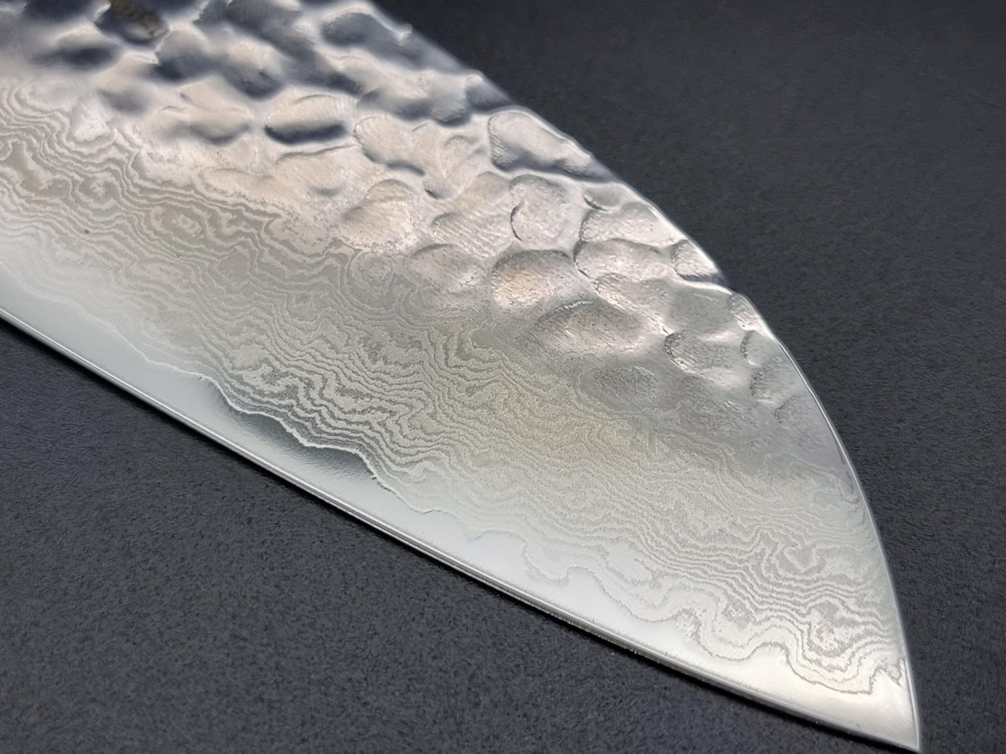 Sakai Takayuki VG10 33 Layer Hammered Damascus 170mm Santoku with Special Handle - The Sharp Chef