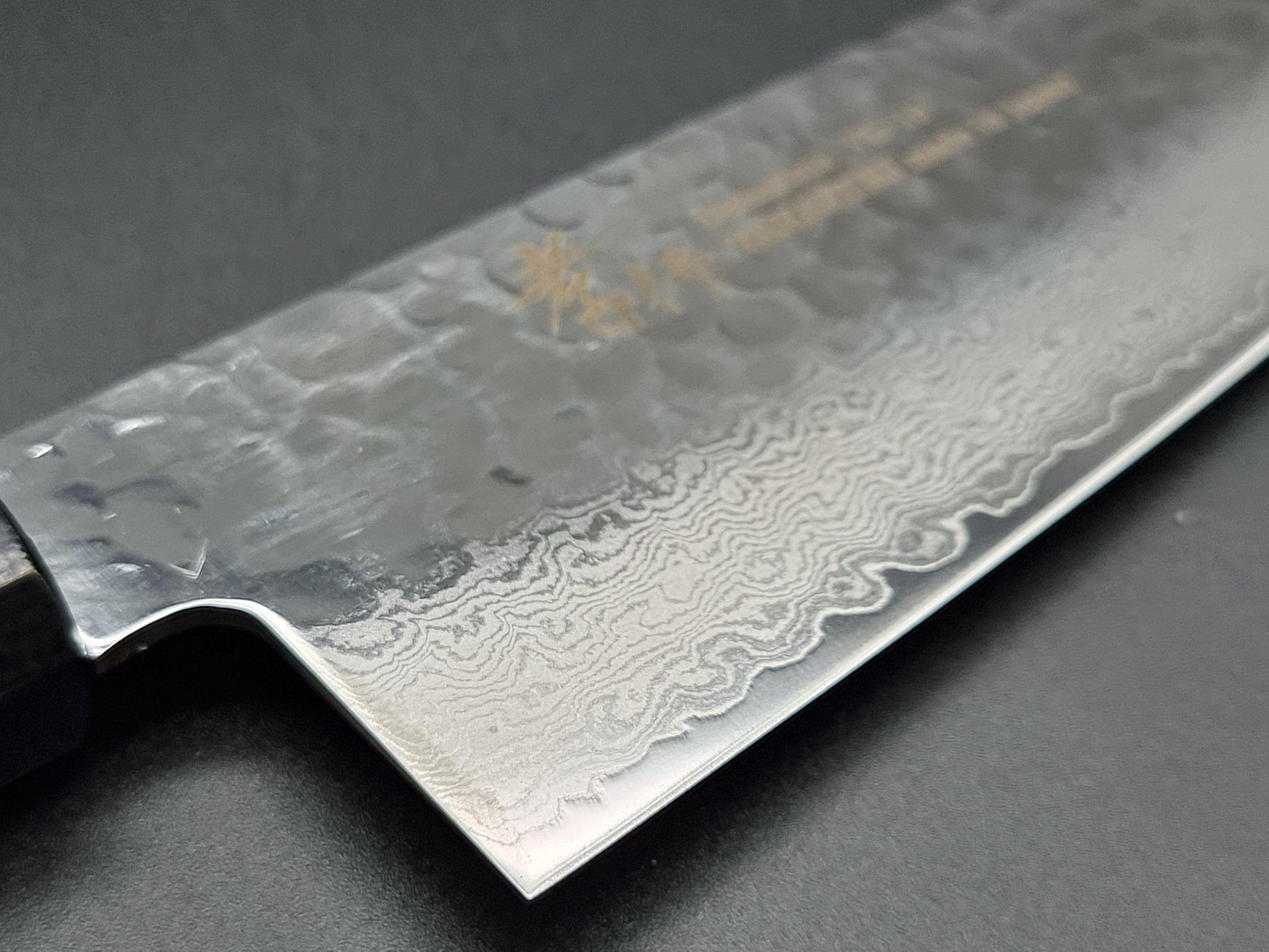 Sakai Takayuki VG10 33 Layer Hammered Damascus 170mm Santoku with Special Handle - The Sharp Chef