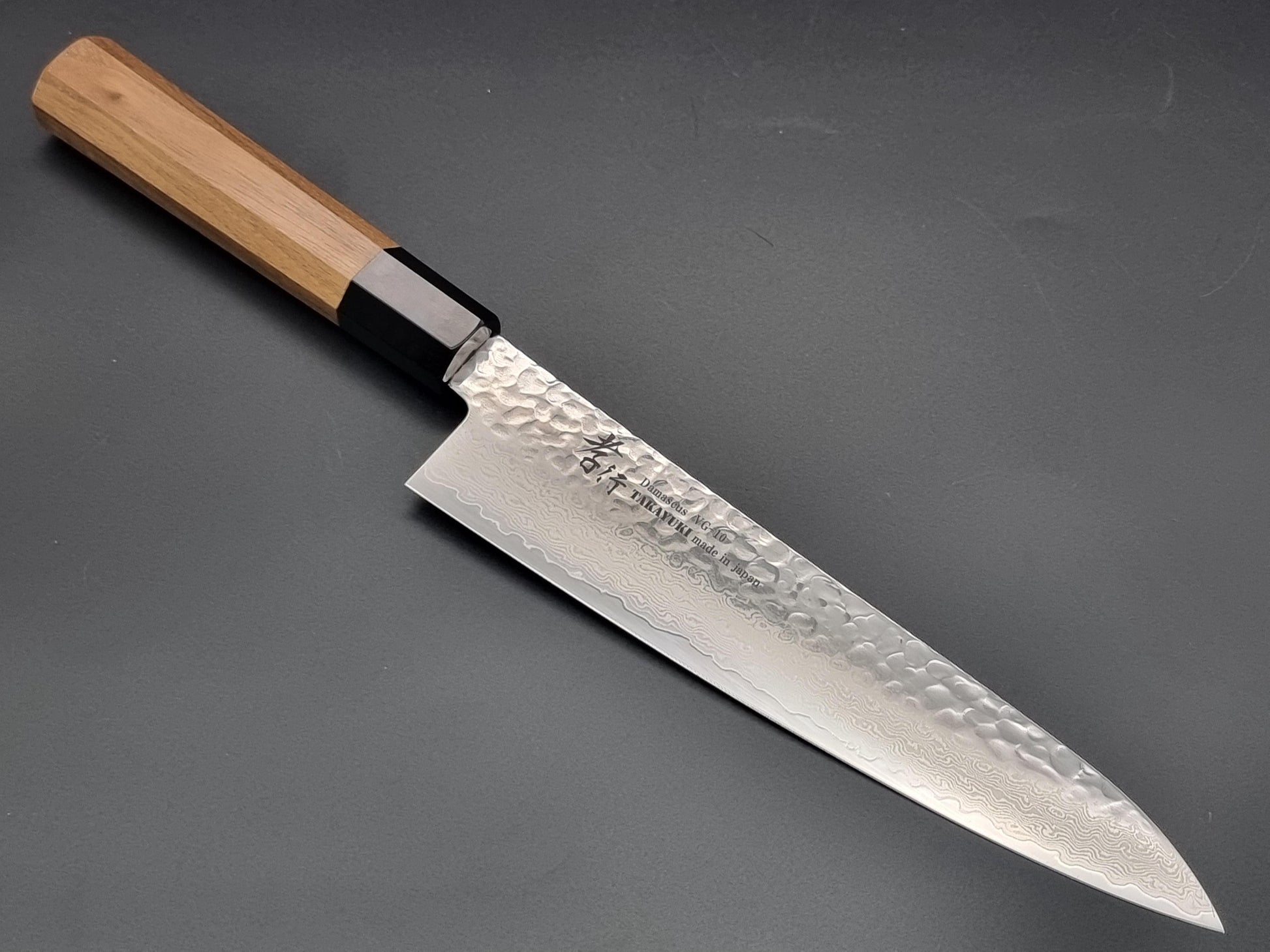 Sakai Takayuki VG10 33 Layer Hammered Damascus 210mm Gyuto with Walnut Handle - The Sharp Chef