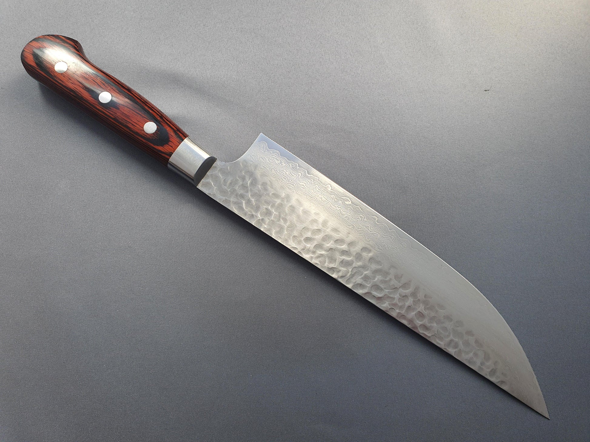 Sakai Takayuki VG10 33 Layer Hammered Damascus Butchers Japanese Knife 210mm - The Sharp Chef