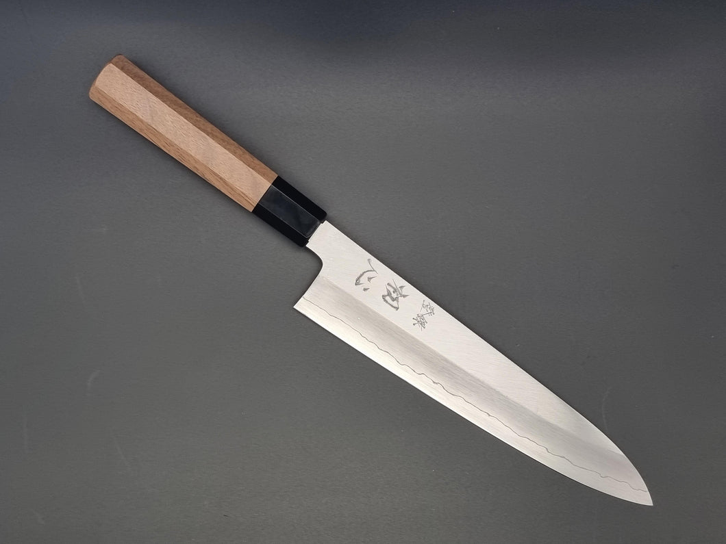 Satoshi Nakagawa Ginsan (Silver) 3 240mm Migaki Gyuto - The Sharp Chef
