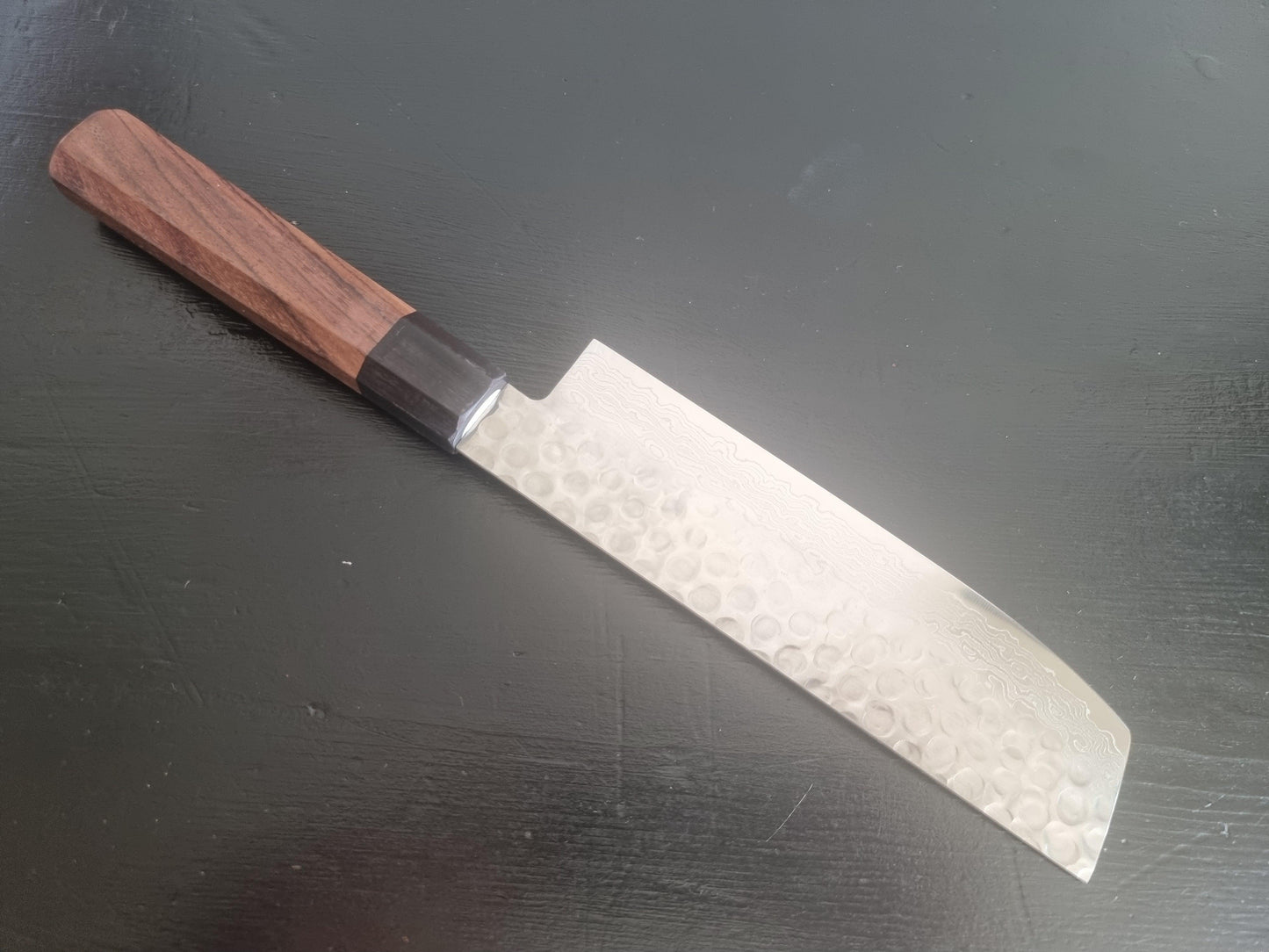 Seisuke Hamono AUS10 Hammered Damascus 175mm Nakiri - The Sharp Chef