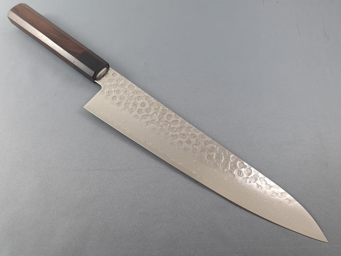 Seisuke Hamono AUS10 Hammered Damascus 240mm Gyuto - The Sharp Chef