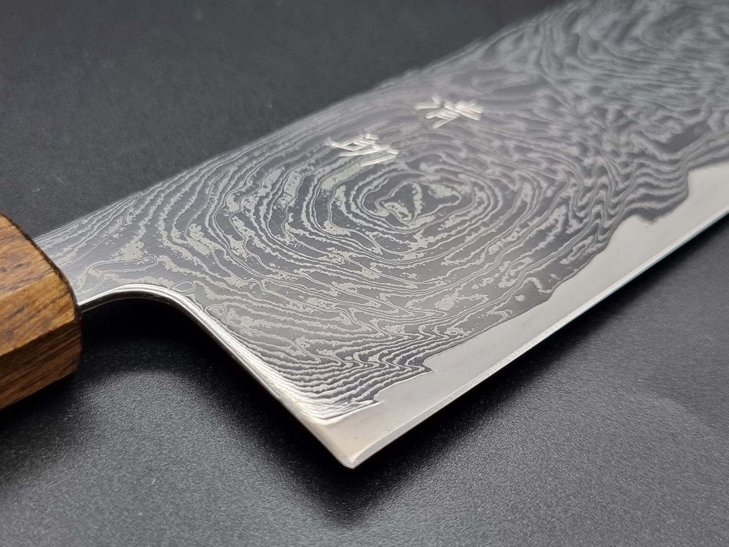 Seisuke Hamono Swirling Mirror Damascus 170mm Nakiri - The Sharp Chef