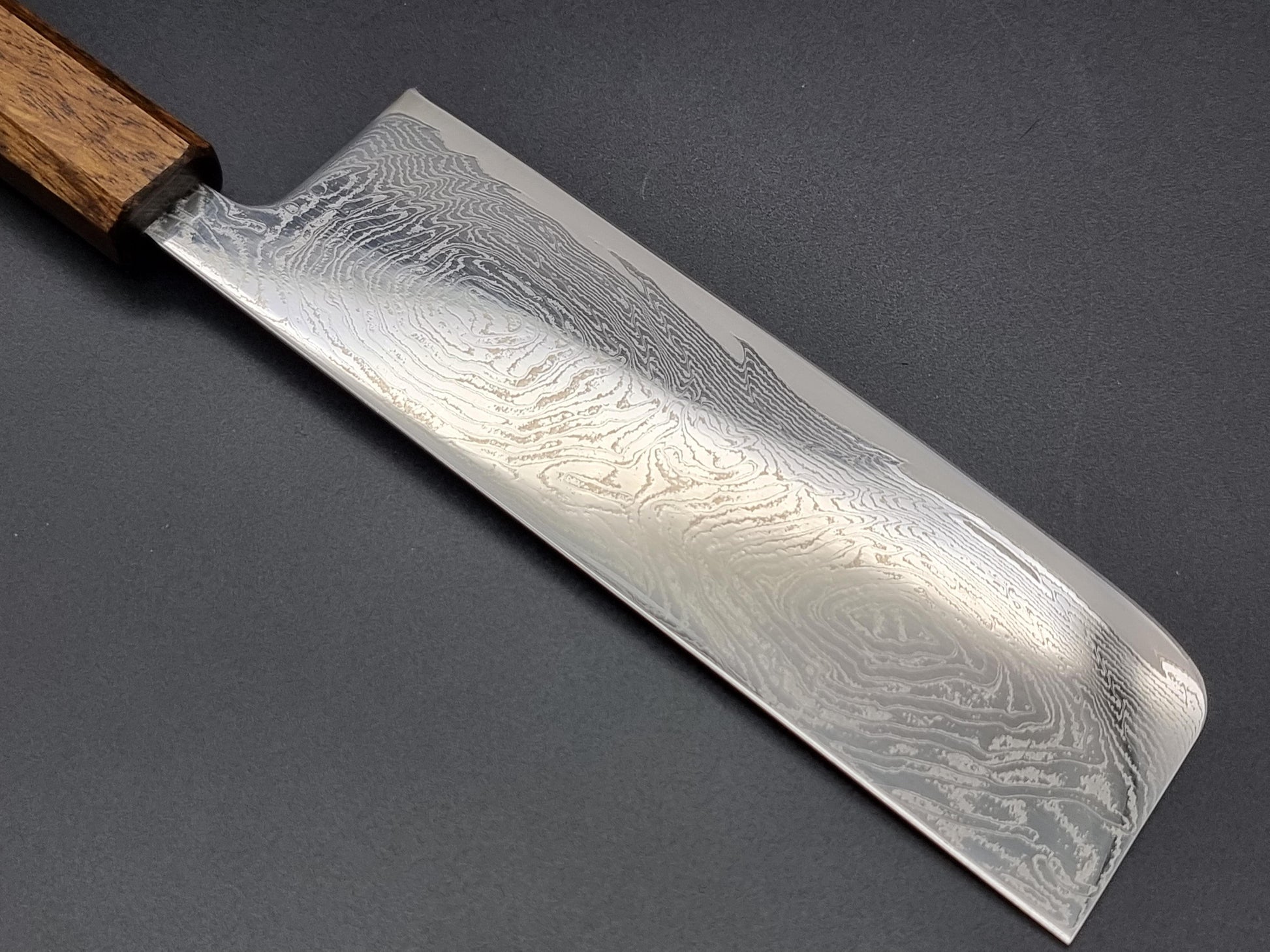 Seisuke Hamono Swirling Mirror Damascus 170mm Nakiri - The Sharp Chef