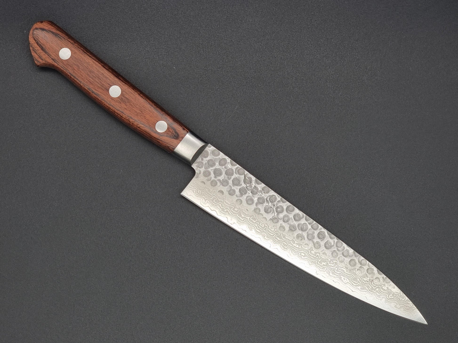 Seisuke Hamono VG10 Hammered Damascus 135mm Petty - The Sharp Chef