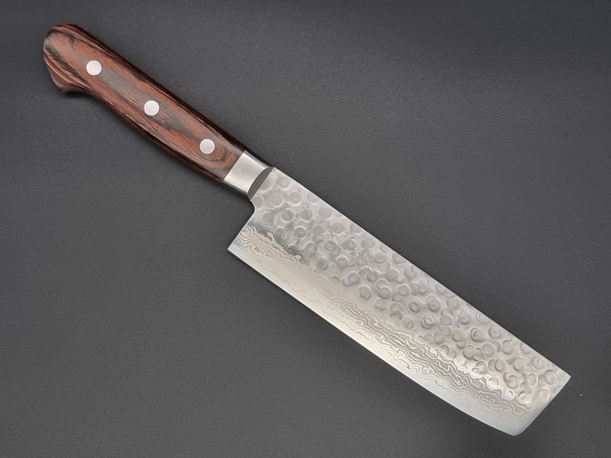 Seisuke Hamono VG10 Hammered Damascus 165mm Nakiri - The Sharp Chef