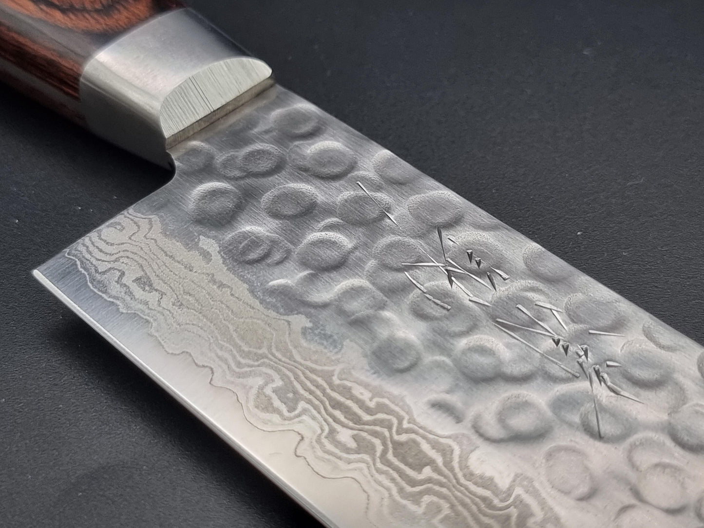 Seisuke Hamono VG10 Hammered Damascus 165mm Nakiri - The Sharp Chef