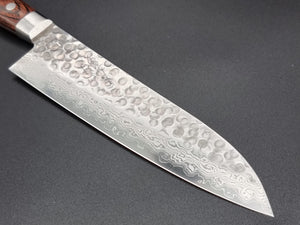 Seisuke Hamono VG10 Hammered Damascus 180mm Santoku - The Sharp Chef