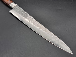 Seisuke Hamono VG10 Hammered Damascus 240mm Sujihiki - The Sharp Chef
