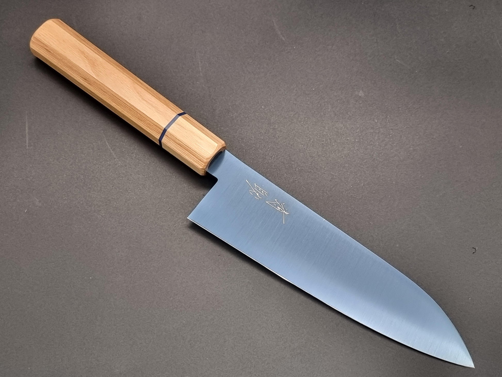 Seisuke SK-85 Ion 180mm Santoku with White wood Handle - The Sharp Chef