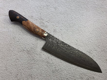 Shigeki Tanaka R2/SG2 Damascus 170mm Santoku Knife with Custom Handle - The Sharp Chef