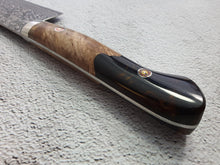 Shigeki Tanaka R2/SG2 Damascus 170mm Santoku Knife with Custom Handle - The Sharp Chef
