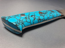 Takeshi Saji R2/SG2 Black Damascus 210mm Gyuto Knife with Special Blue Handle - The Sharp Chef
