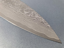 Takeshi Saji R2/SG2 Black Damascus 210mm Gyuto Knife with Special Blue Handle - The Sharp Chef