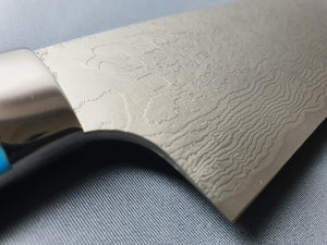 Takeshi Saji R2/SG2 Diamond Damascus 170mm Bunka Knife with Special Handle - The Sharp Chef