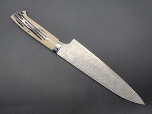 Takeshi Saji R2/SG2 Diamond Damascus 210mm Gyuto Knife with Special Handle - The Sharp Chef