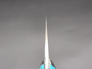 Takeshi Saji R2/SG2 Diamond Damascus 210mm Gyuto Knife with Turquoise Handle - The Sharp Chef