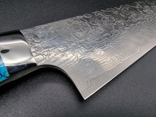 Takeshi Saji R2/SG2 Diamond Damascus 210mm Gyuto Knife with Turquoise Handle - The Sharp Chef