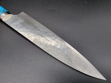 Takeshi Saji R2/SG2 Diamond Damascus 210mm Gyuto Knife with Turquoise Handle - The Sharp Chef