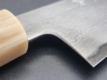 Tetsujin Blue 2 Metal Flow 210mm Kiritsuke Gyuto with Ebony Buffalo Handle - The Sharp Chef