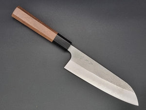 Yoshimi Kato AS Blue Super Nashiji 165mm Santoku - The Sharp Chef