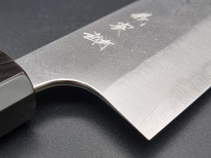 Yoshimi Kato AS Blue Super Nashiji 165mm Santoku - The Sharp Chef