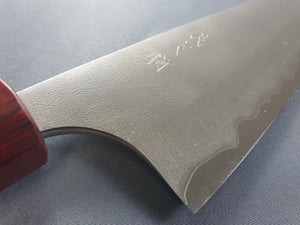 Yoshimi Kato AS Blue Super Nashiji 210mm Gyuto with Honduras Rosewood Handle - The Sharp Chef