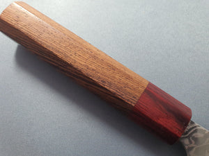 Yoshimi Kato R2/SG2 Damascus 170mm Santoku with Honduras Rosewood Handle - The Sharp Chef