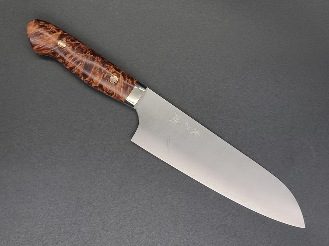 Yoshimi Kato R2/SG2 Migaki 180mm Santoku - The Sharp Chef