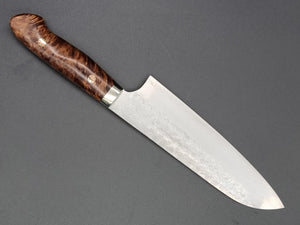 Yoshimi Kato R2/SG2 Tsuchime 180mm Santoku - The Sharp Chef